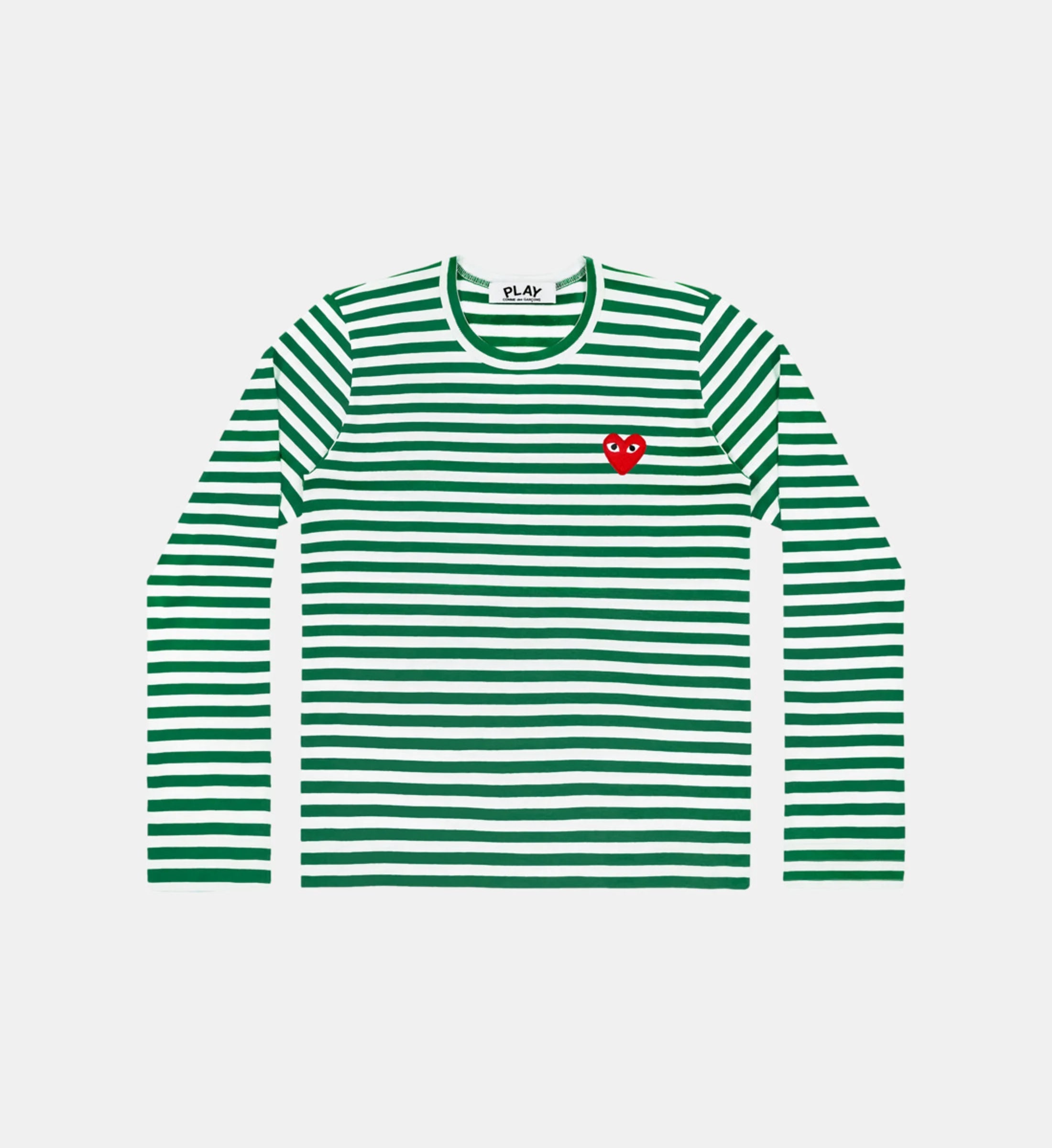 Comme Des Garçons Play - Marinière Homme AZ - T164 - White/Green - T-shirts - AZ - T164