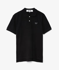 Comme Des Garçons Play - Polo Black/Black Heart Logo AZ - T066 - 051 - T-shirts - P1T066