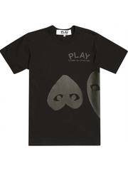 Comme Des Garçons Play - T-shirt Black Print Heart Black AZ-T196-T-shirts-P1T194