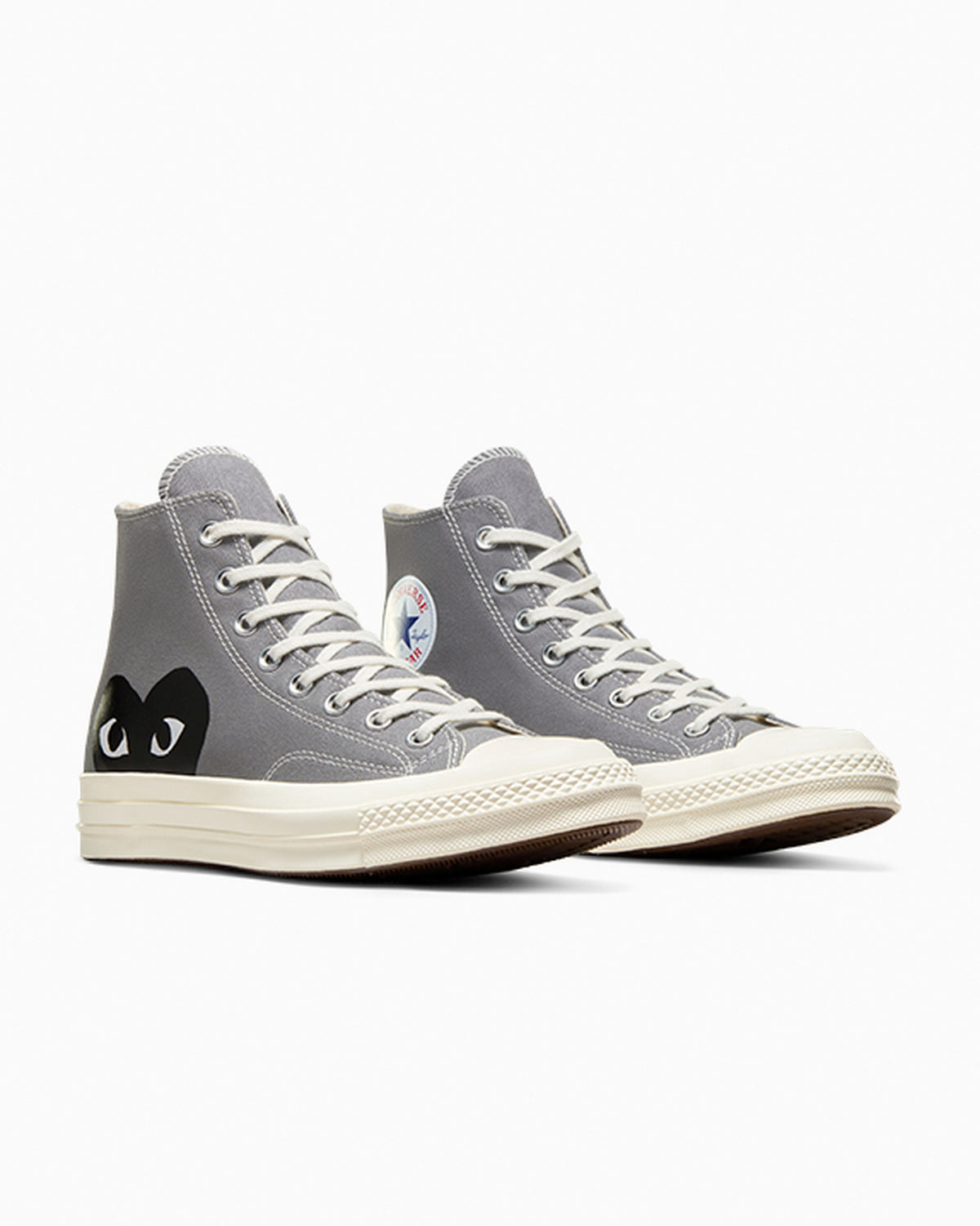 Comme Des Garçons Play x Converse – Sneakers Chuck 70 Hi – Grigio, paio, vista di tre quarti