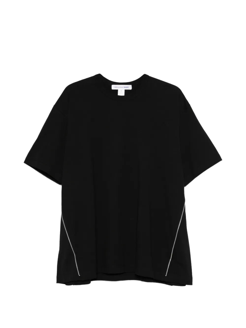 Comme Des Garçons Shirt - Zip T-shirt T010 - S26 - Black - T-shirts - FQ-T010-S26