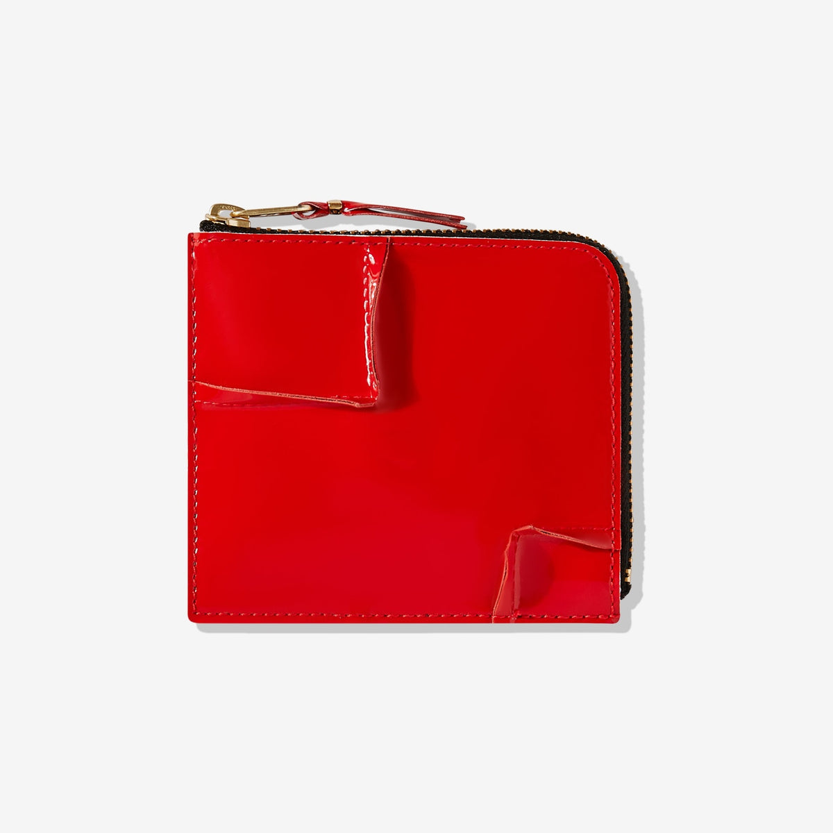 Comme Des Garçons WALLET - Porte Monnaie en Cuir Reversed Hem SA3100RH - Red, vue de face