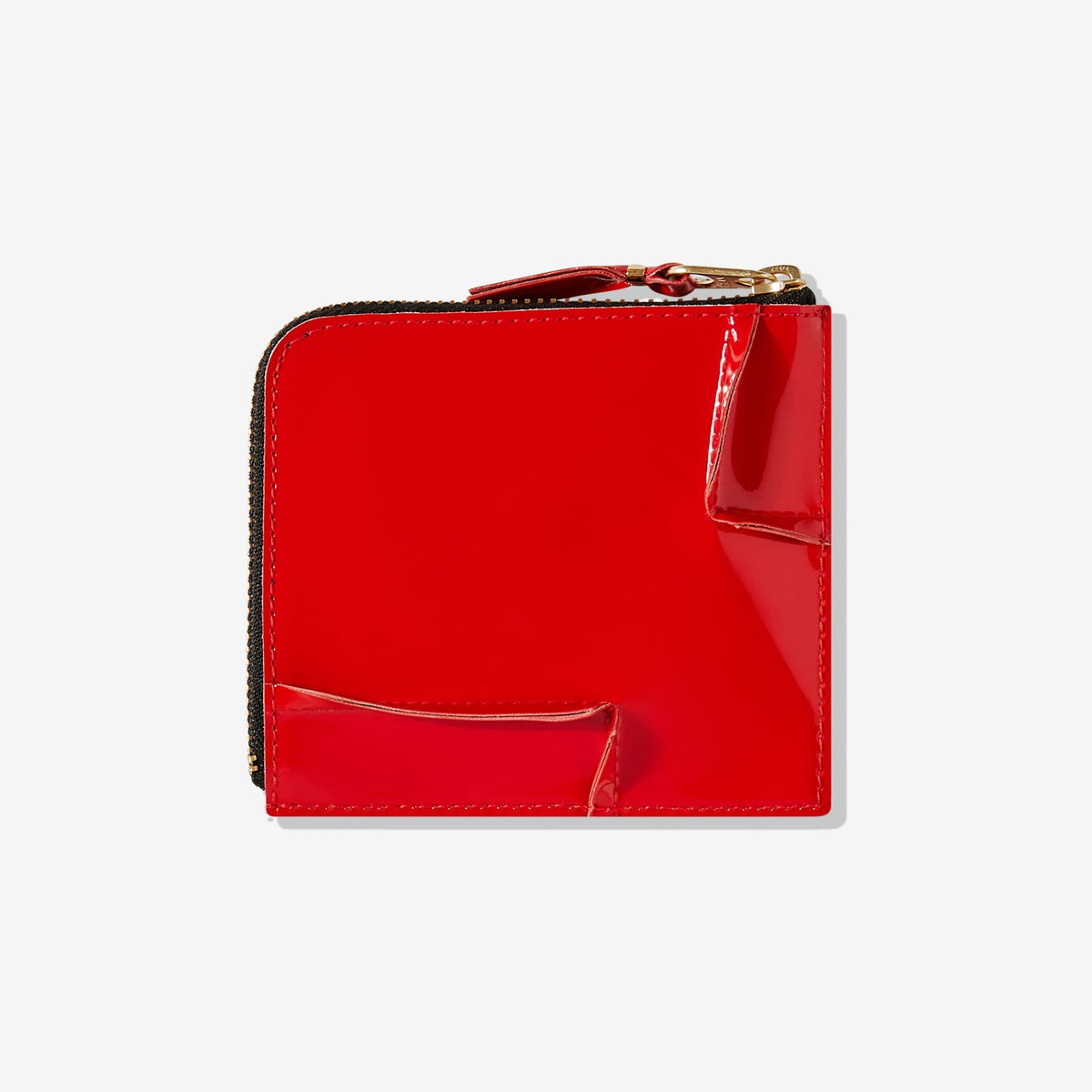 Comme Des Garçons WALLET - Porte Monnaie en Cuir Reversed Hem SA3100RH - Red, vue de dos