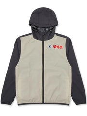 Comme Des Garçons Play x K-Way - Zip Jacket Grey/ Red Heart Logo - AZ-J505-051-Vestes et Manteaux-AZ-J505-051