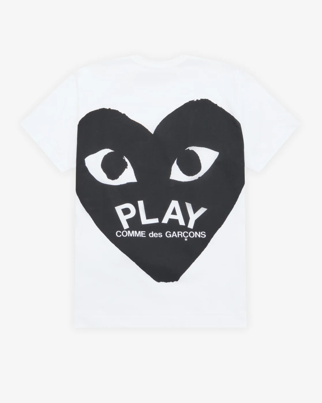 Comme Des Garçons PLAY - T-shirt Black Heart Logo - White AX-T353-051