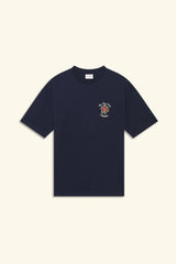 Drôle de Monsieur - Le T-shirt Slogan Fleurs - Navy - T-shirts - E - TS210 - CO002