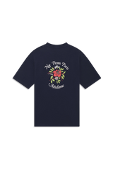 Drôle de Monsieur - Le T-shirt Slogan Fleurs - Navy - T-shirts - E - TS210 - CO002