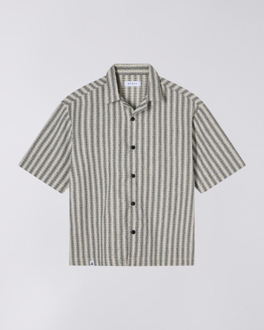 Edwin - Saga Shirt SS - Black/White - Chemises - I035018_0D2_67