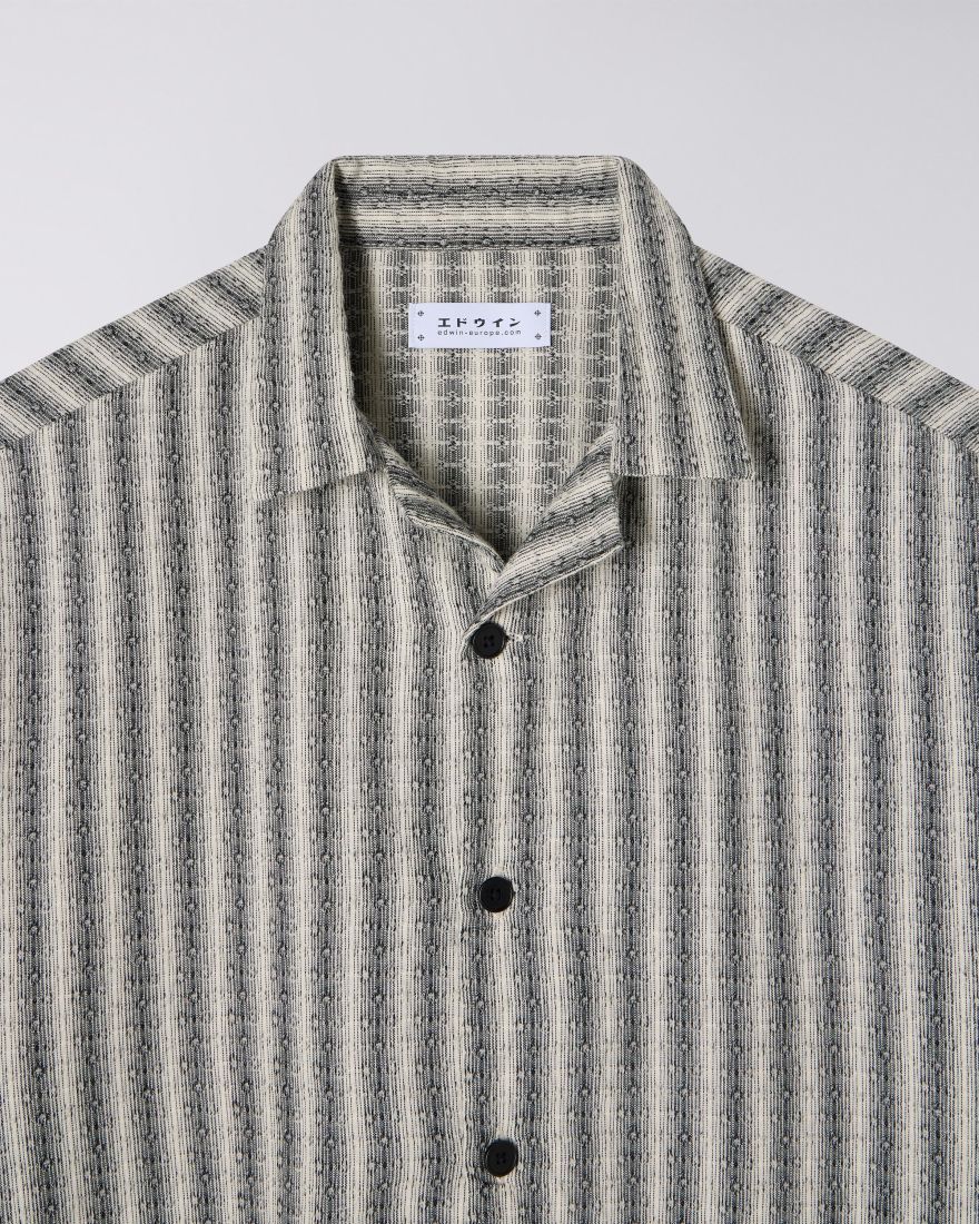 Edwin - Saga Shirt SS - Black/White - Chemises - I035018_0D2_67