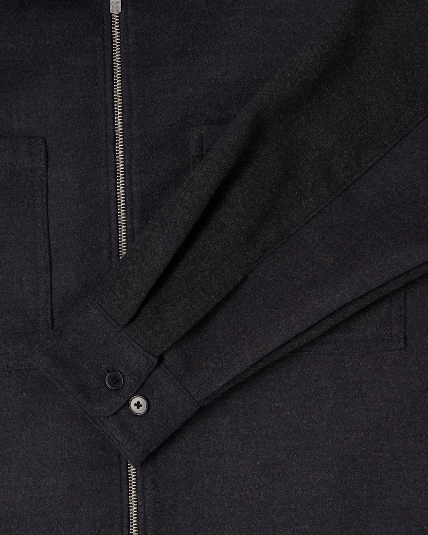 Edwin - Snug Overshirt LS - Dark Grey Marl - Chemises - I035737