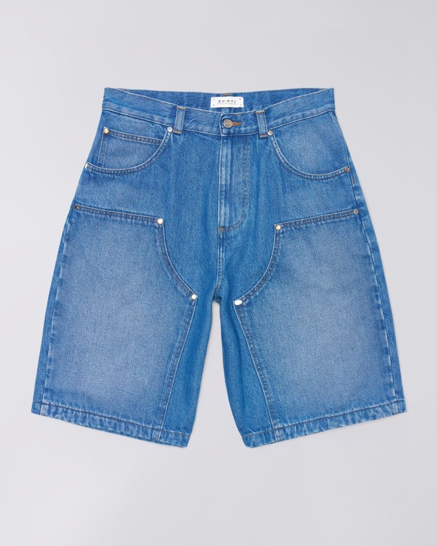 Edwin - Double Knee Worker Short - Blue-Pantalons et Shorts-I036454