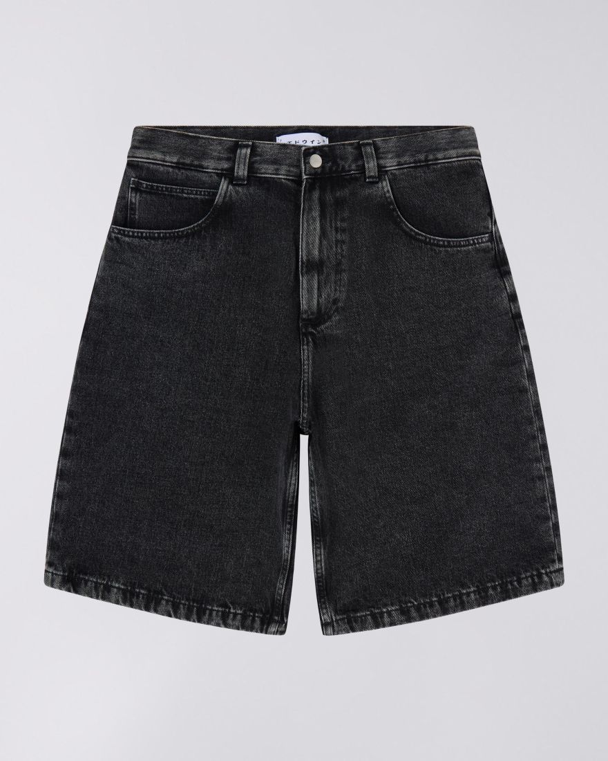 Edwin - Worker Short - Pembroke Black Denim - Pantalons et Shorts - 