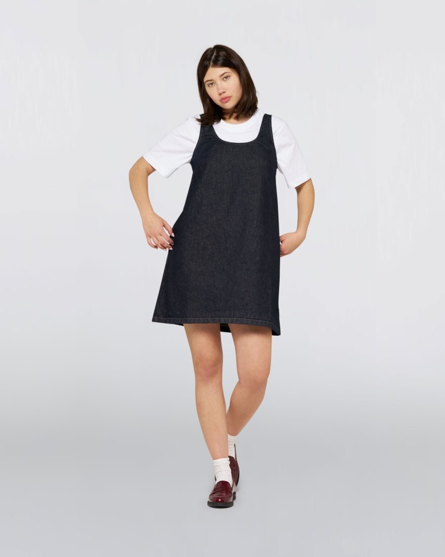 Edwin - W' Ivy Dress - Blue Rinsed-Robes-I036448