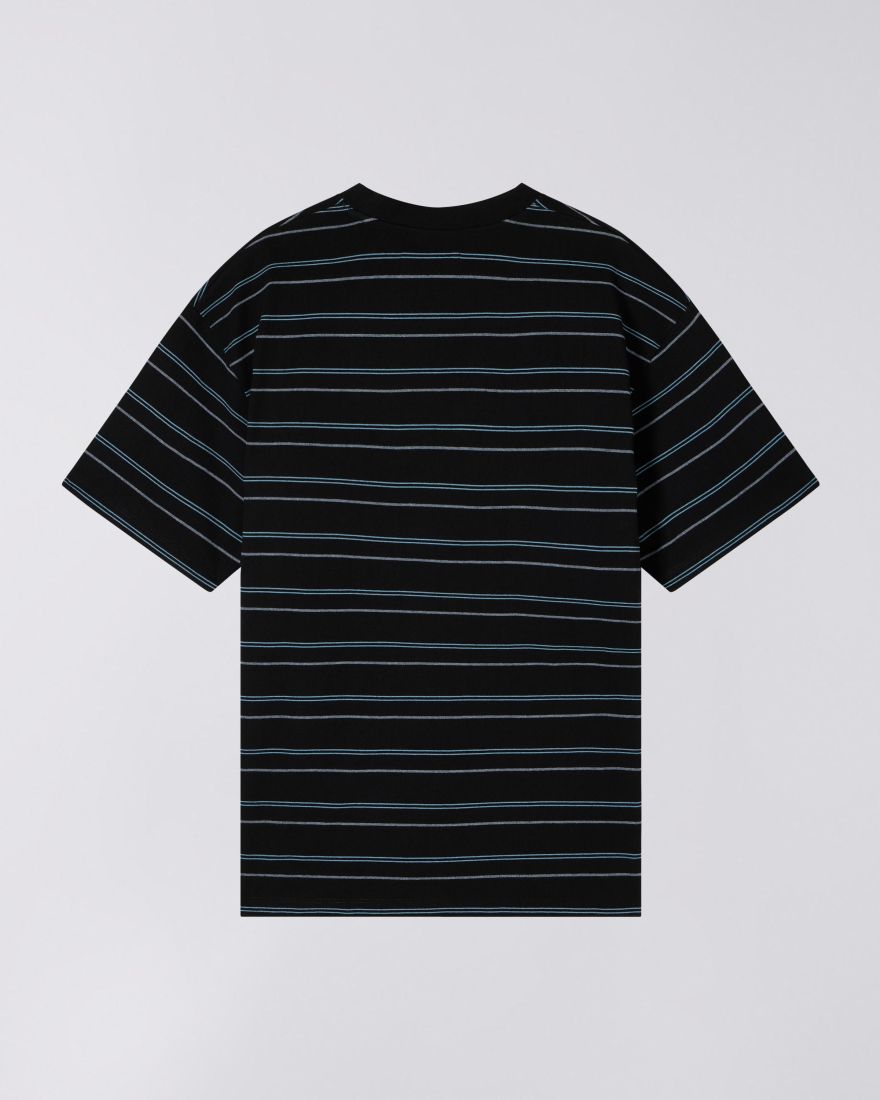 Edwin - Bolton Striped T-shirt - Black/Blue - T-shirts - I035000_2ZS_00