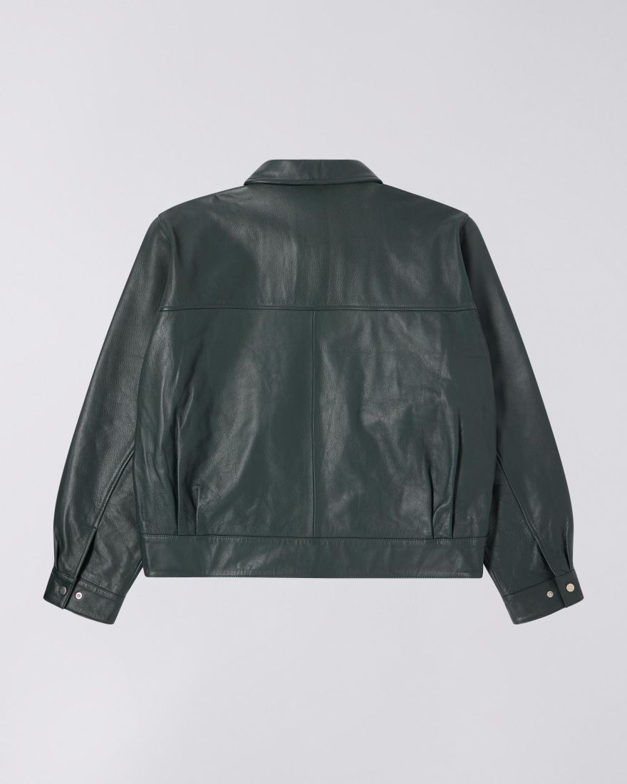 Edwin - Dogma Leather Jacket - Dark Green - Vestes et Manteaux - I035716_X6_00