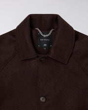 Edwin - Mac Wool Coat - Dark Brown Unwashed - Vestes et Manteaux - I032592