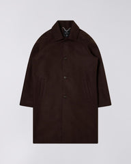 Edwin - Mac Wool Coat - Dark Brown Unwashed - Vestes et Manteaux - I032592