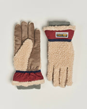 Elmer By Swany - Miyo Wool Teddy Mittens EM354 - Beige/Wine - Accessoires - EM354