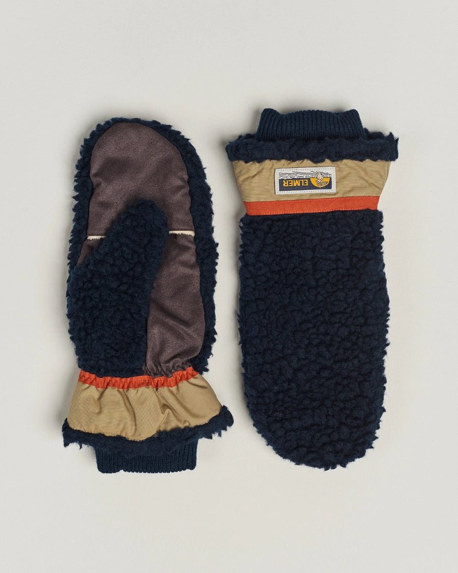 Elmer By Swany - Miyo Wool Teddy Mittens EM354 - Navy - Accessoires - EM354