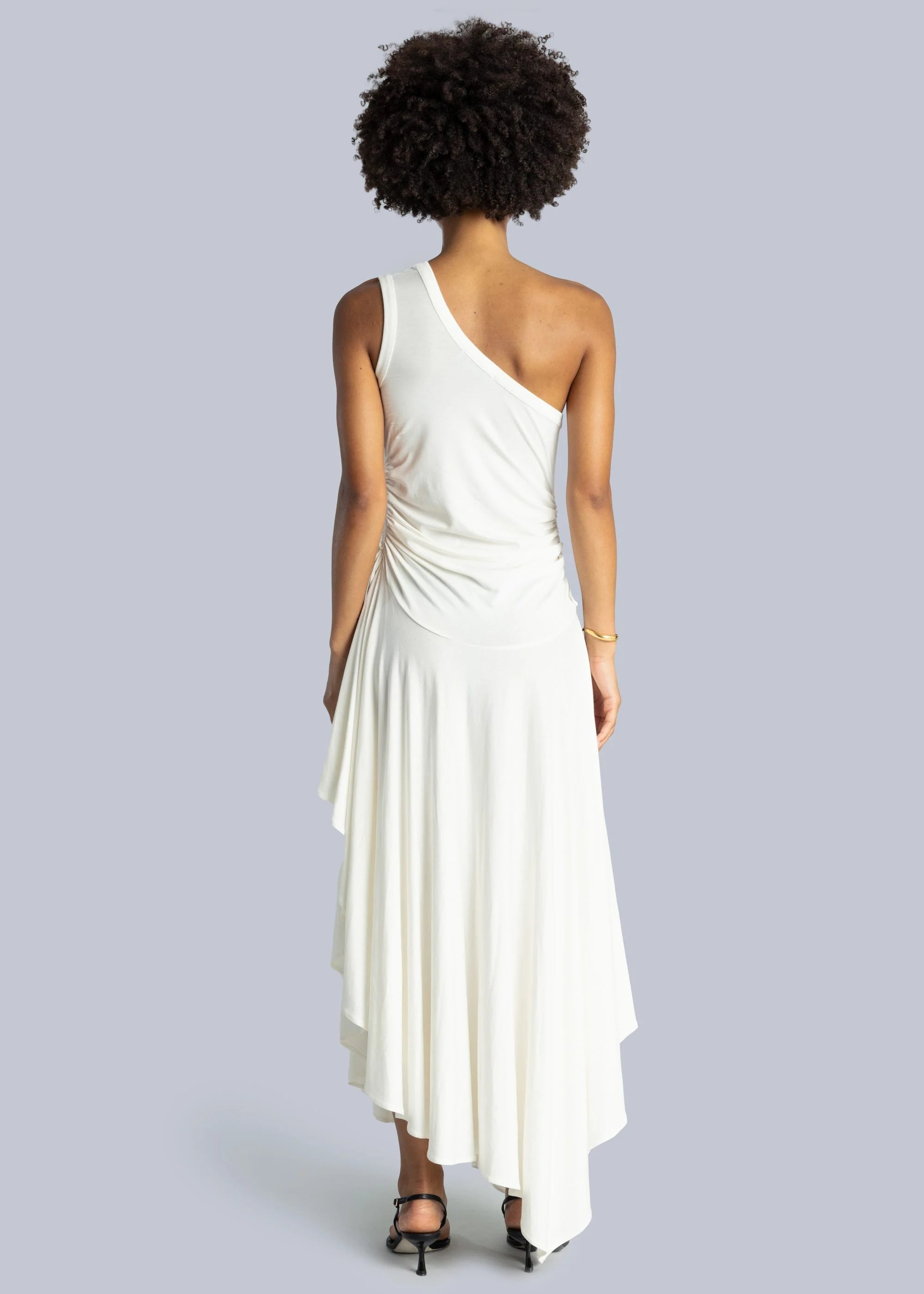 Esthé - One Shoulder Asymmetric Dress - Off White - Robes - 152 - 3113a