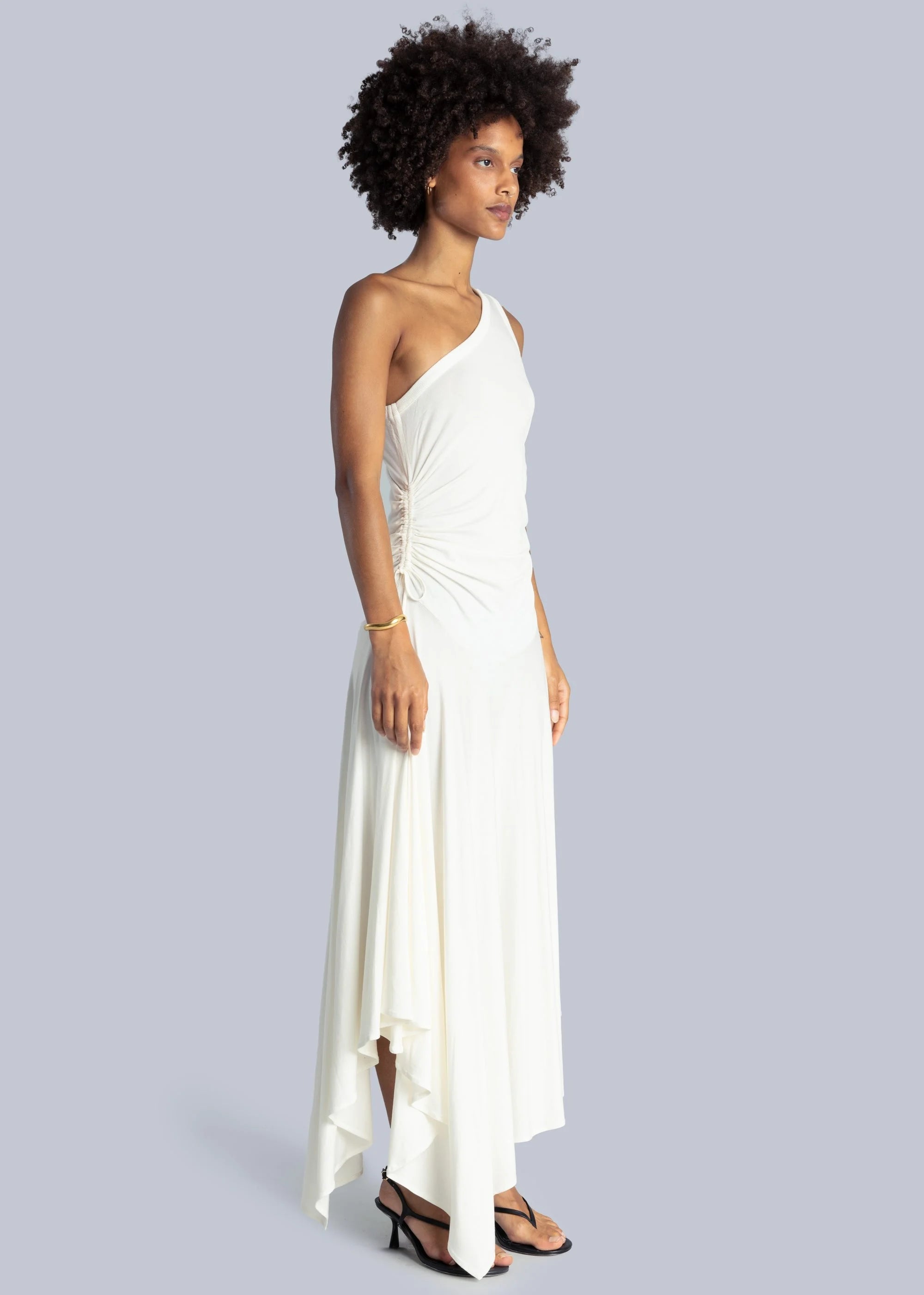 Esthé - One Shoulder Asymmetric Dress - Off White - Robes - 152 - 3113a