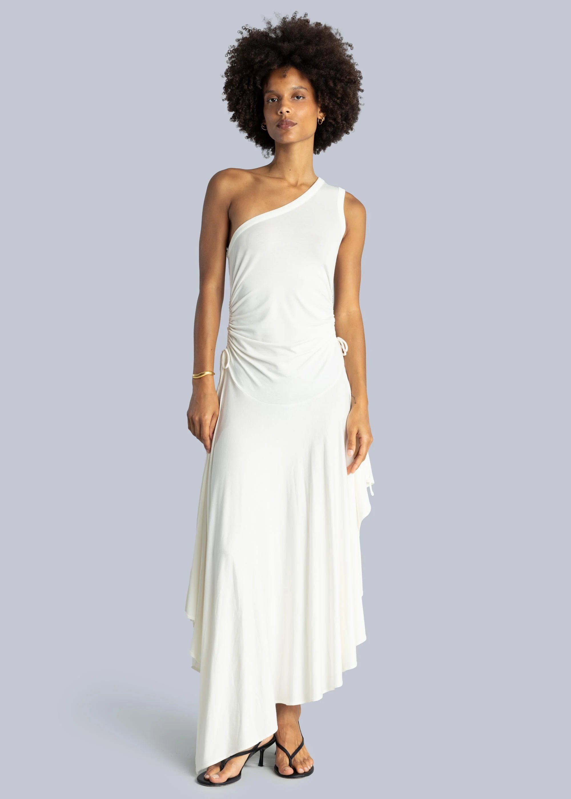 Esthé - One Shoulder Asymmetric Dress - Off White - Robes - 152 - 3113a