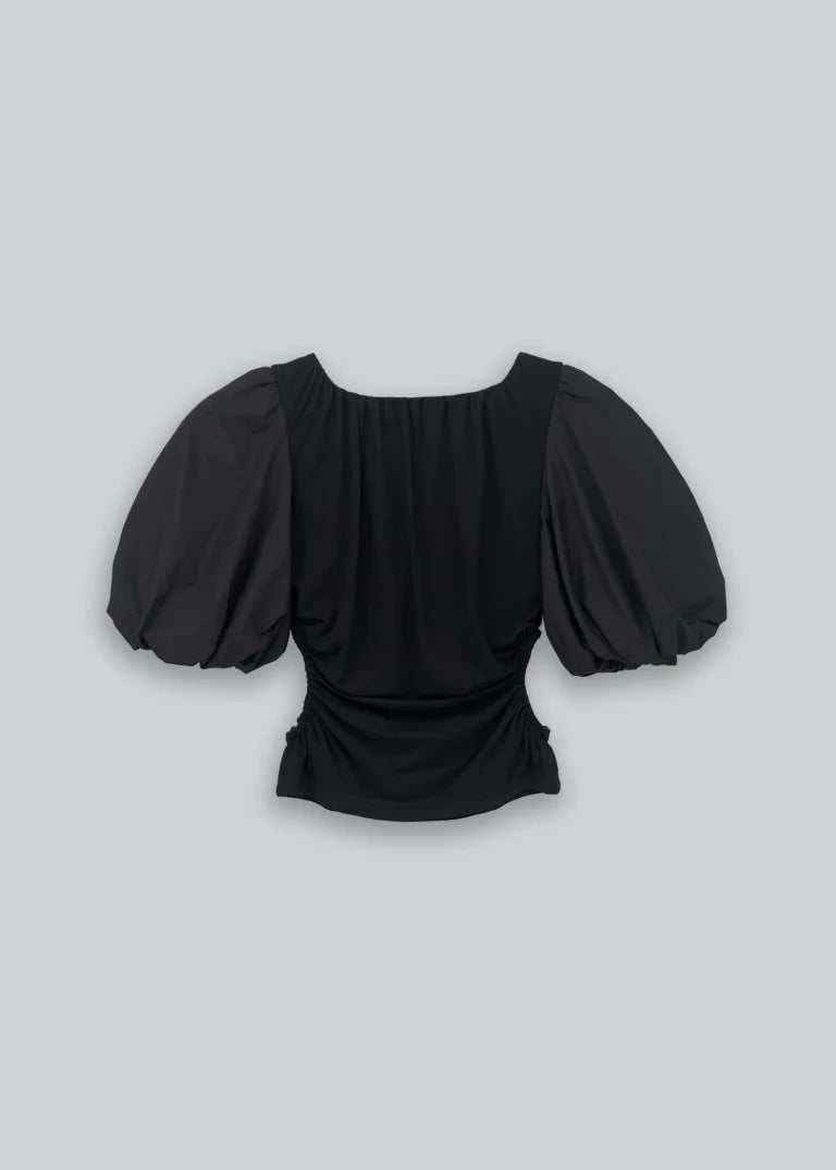 Esthé - Cut - Out Drop shoulder blouse - Black - Tops - 152 - 3056b