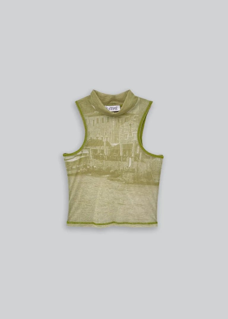 Esthé - Turtleneck Tank Top - Mani Riso Print - Tops - 152 - 3176