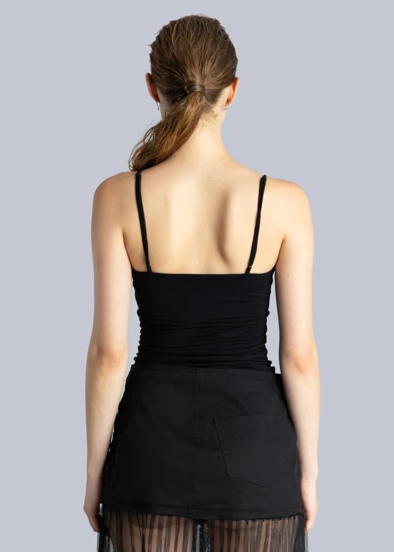 Esthé - Twisted Cut - Out Top - Black - Tops - 152 - 3055b