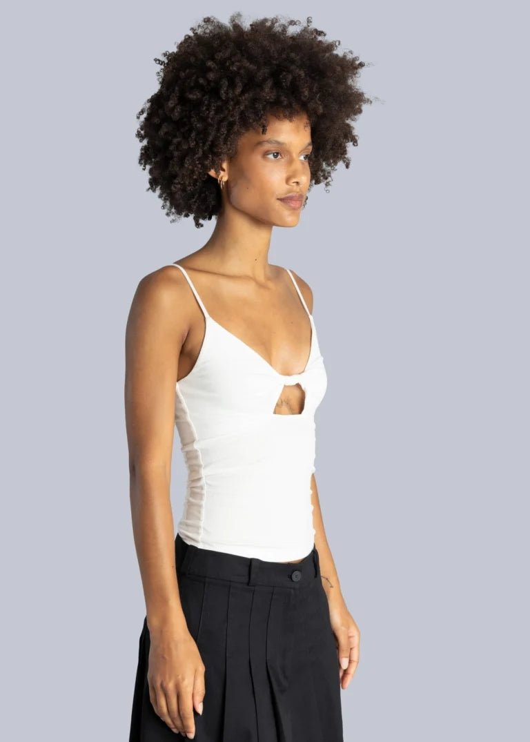 Esthé - Twisted Cut - Out Top - White - Tops - 152 - 3055a