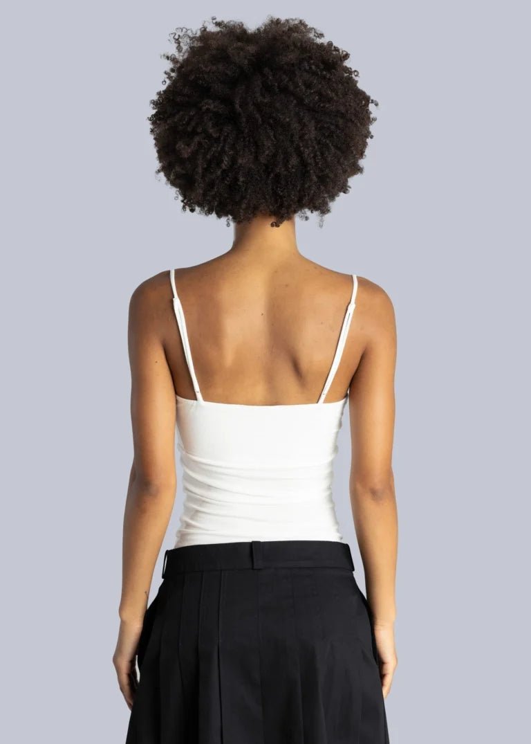 Esthé - Twisted Cut - Out Top - White - Tops - 152 - 3055a