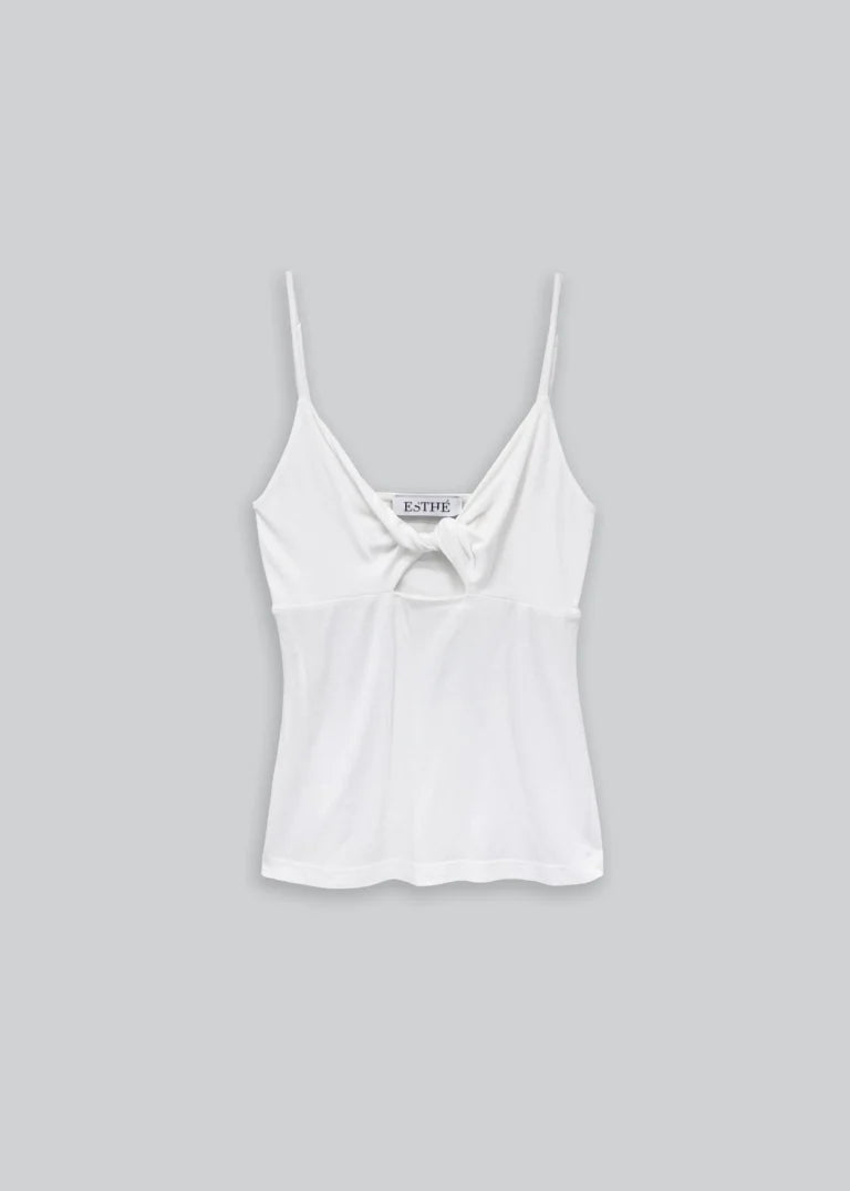 Esthé - Twisted Cut - Out Top - White - Tops - 152 - 3055a