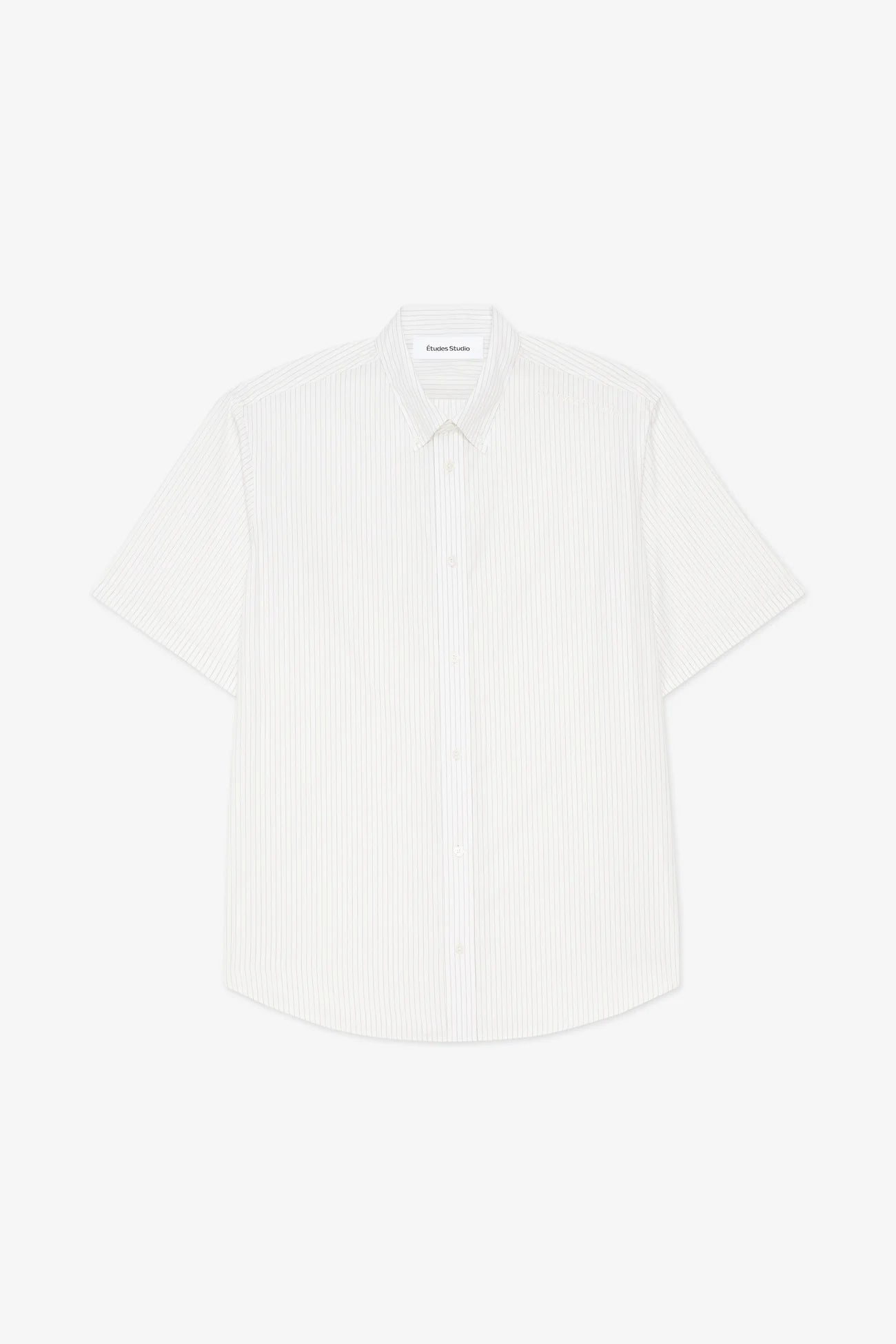 Etudes Studio - Short Sleeves Relax Shirt - White Stripes - Chemise - E25MMSHI323