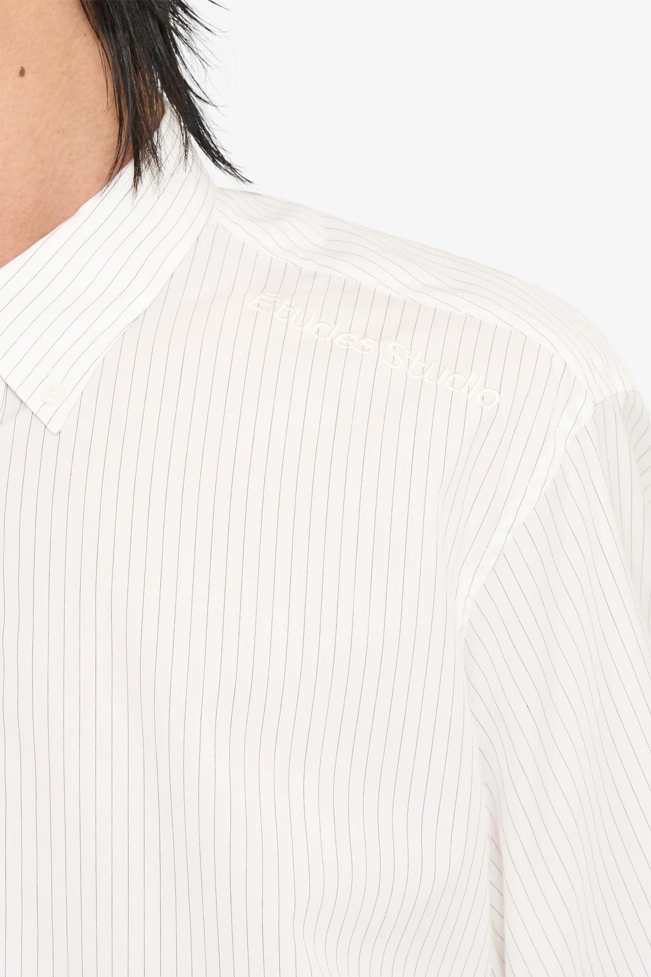 Etudes Studio - Short Sleeves Relax Shirt - White Stripes - Chemise - E25MMSHI323