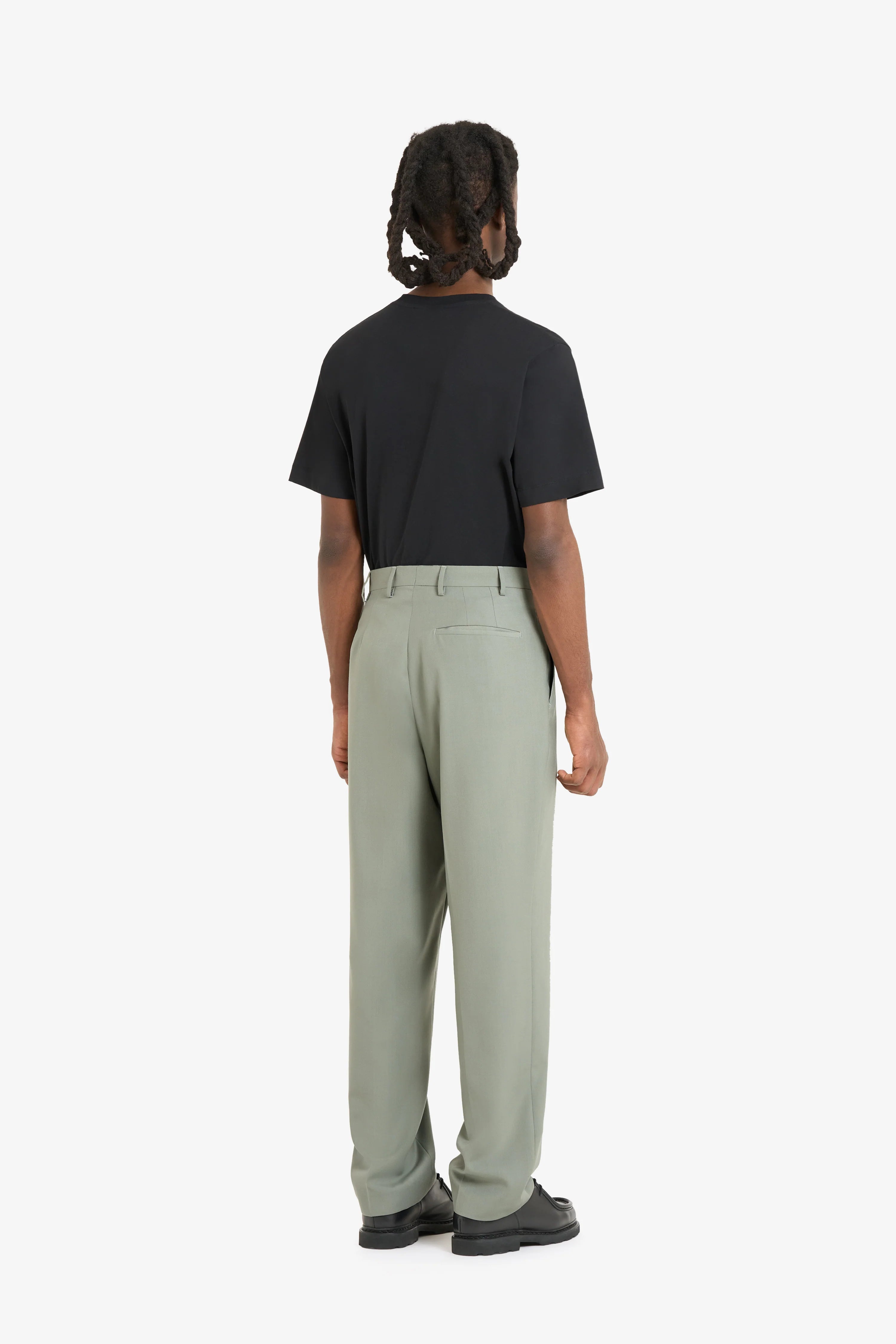 Etudes Studio - Wool Straight Suit Pant - Sage - Pantalons et Shorts - E25MMTRO870