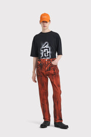 Etudes Studio - Side Denim Dyed Paint Pant - Orange-T-shirt-E24MM570C00720