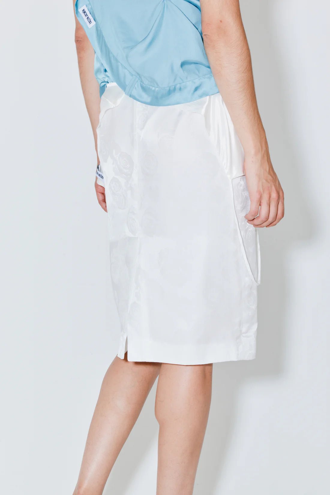 Façon Jacmin - Jackie Skirt White Flower Rose Jacquard - Jupes et Pantalons - 62045910