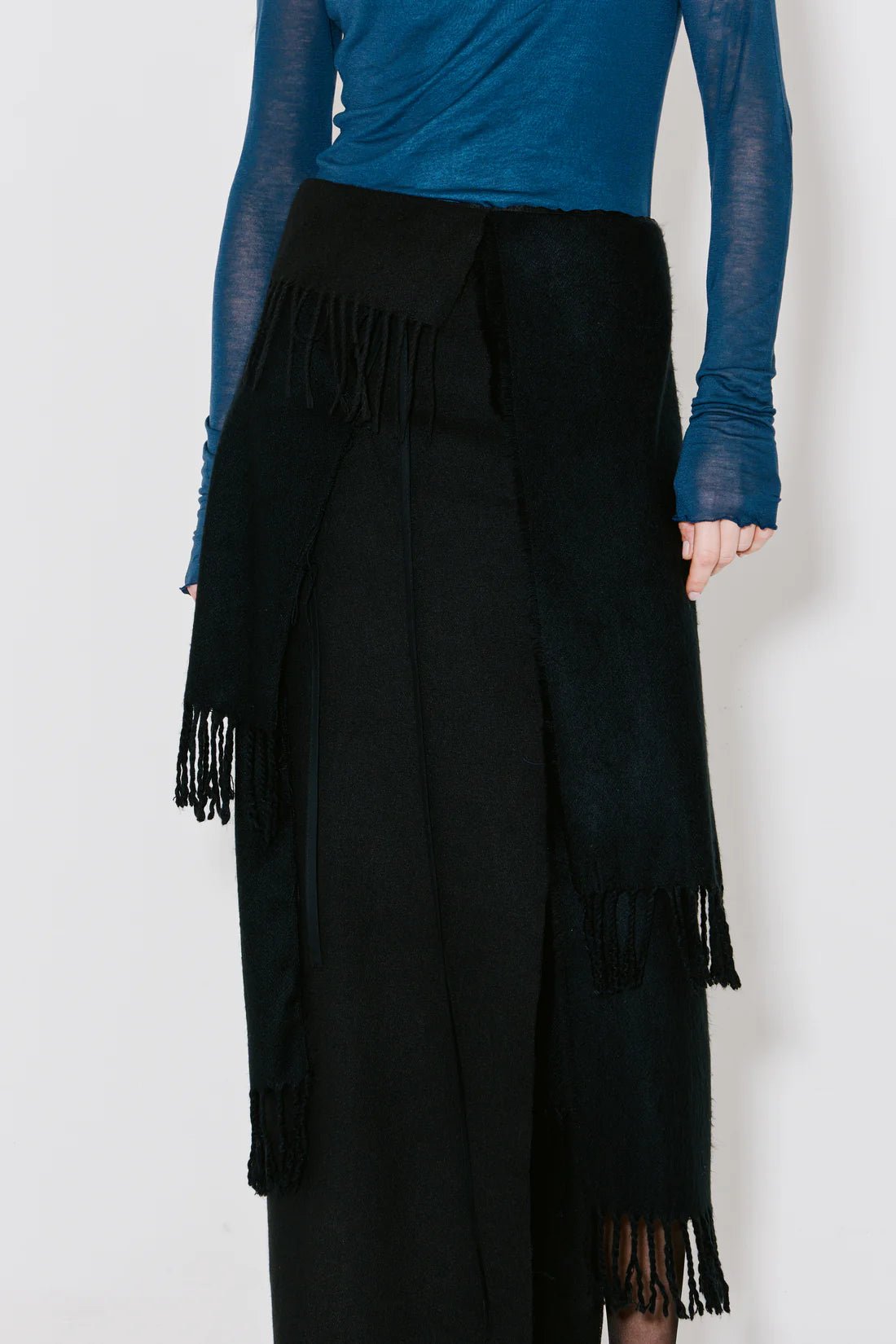 Façon Jacmin - Jayne Upcycling Skirt - Black - Jupes et Pantalons - 