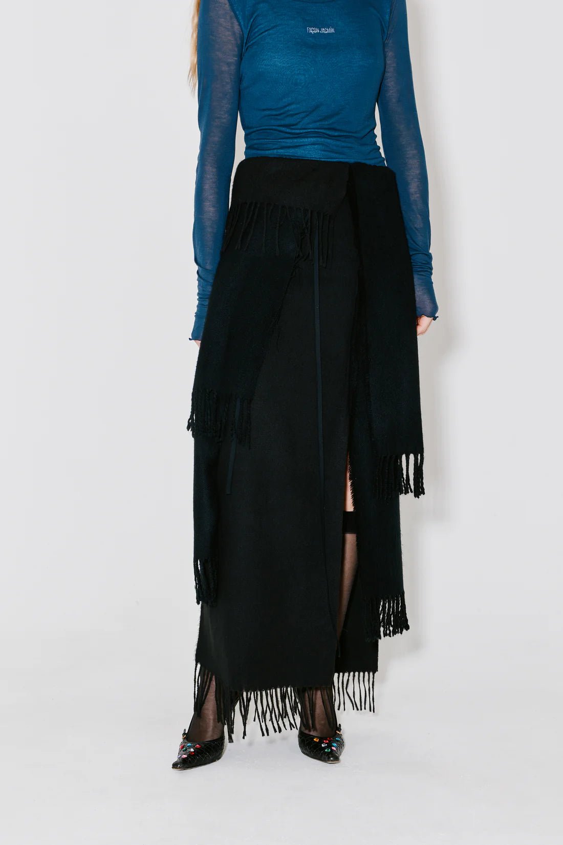 Façon Jacmin - Jayne Upcycling Skirt - Black - Jupes et Pantalons - 