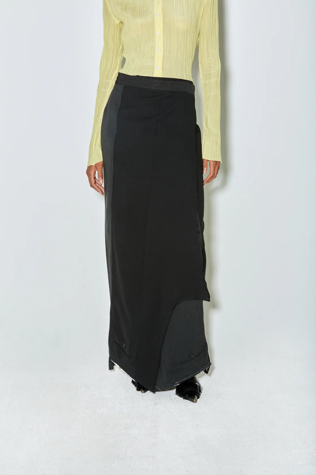 Façon Jacmin - Jellie Skirt Upcycled Tailoring - Black - Jupes et Pantalons - JELLIE