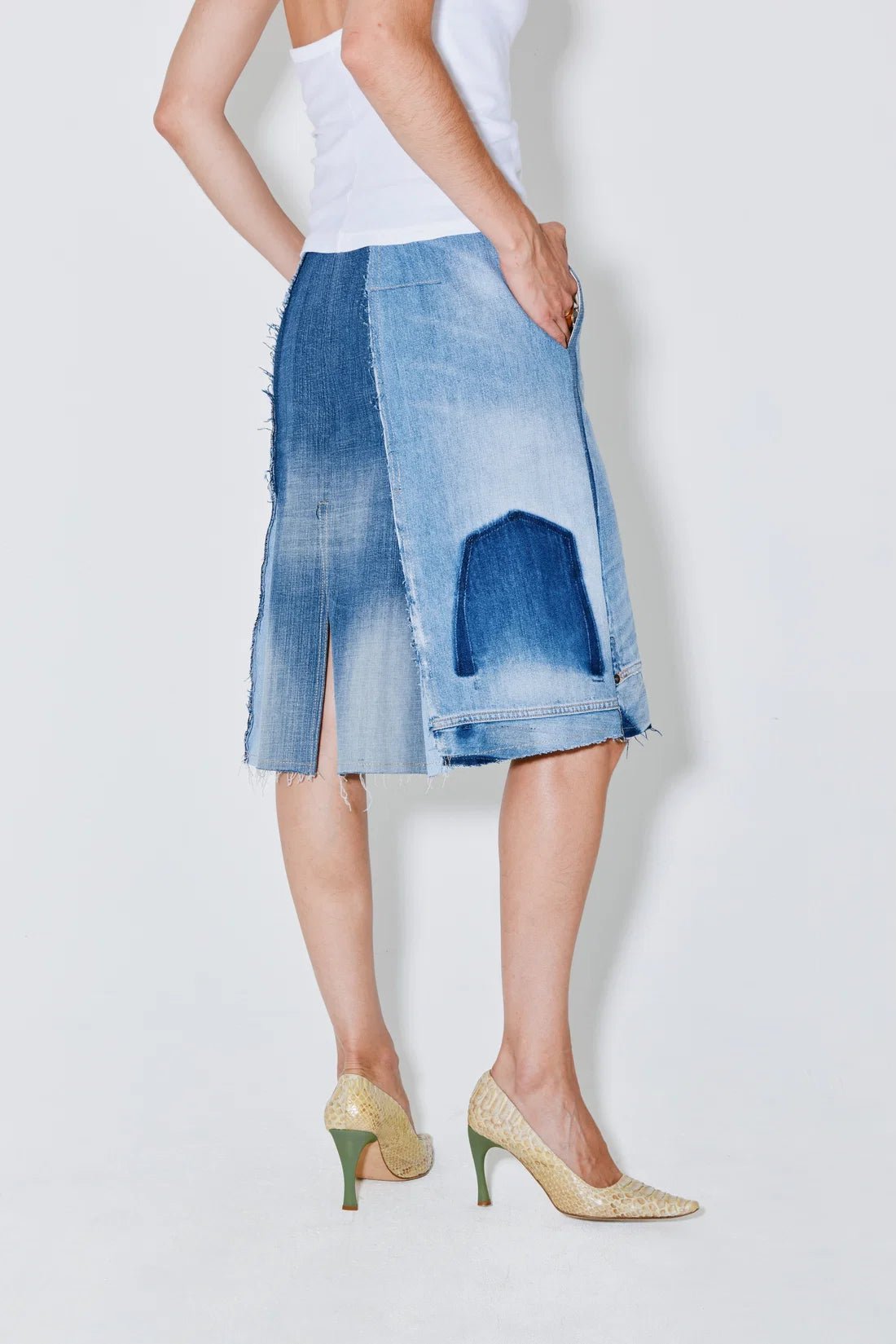 Façon Jacmin - Jille Skirt Light Blue-Jupes et Pantalons-