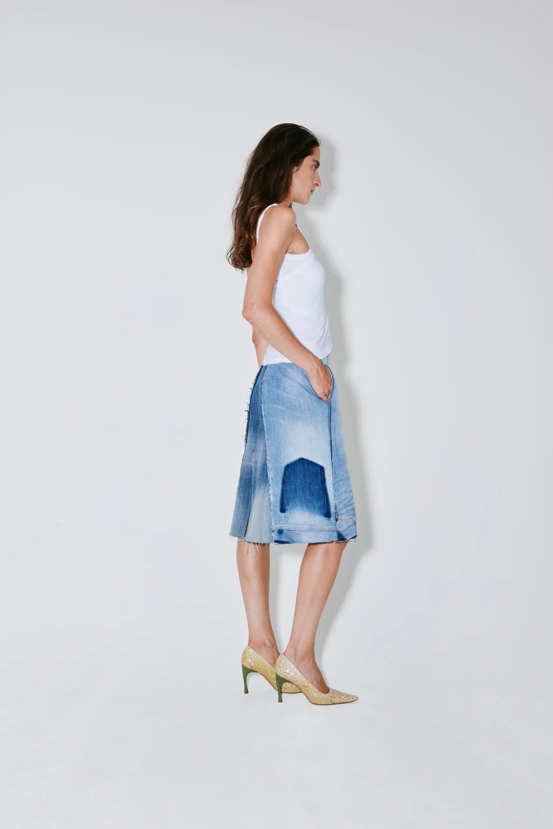 Façon Jacmin - Jille Skirt Light Blue-Skirts and Trousers-