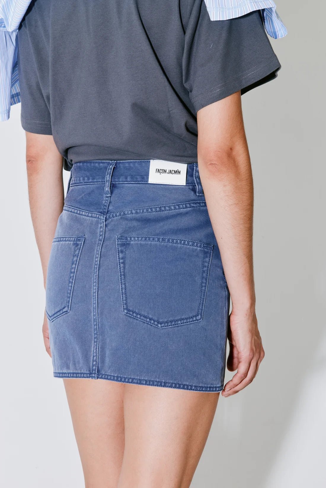 Façon Jacmin - Joa Skirt Blue Washed-Jupes et Pantalons-