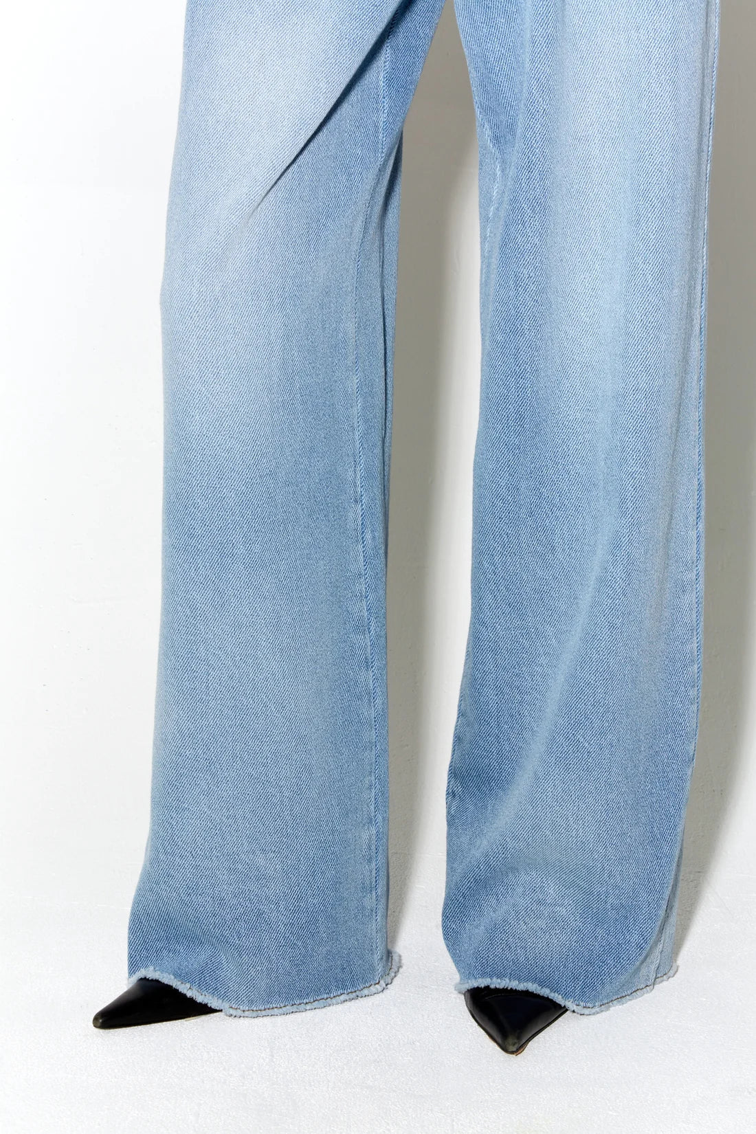 Façon Jacmin - Pantalon Polly en Jean - Light Blue - Jupes et Pantalons - 