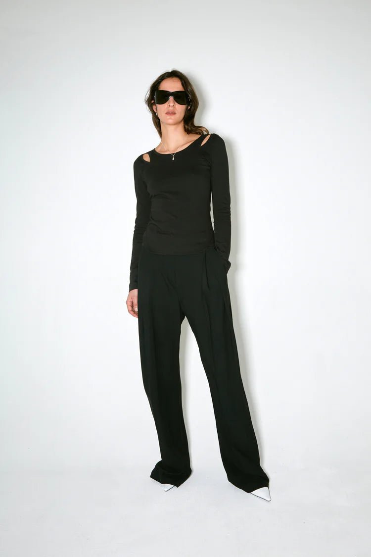 Façon Jacmin - Peters Pant - Noir-Jupes et Pantalons-PETERS