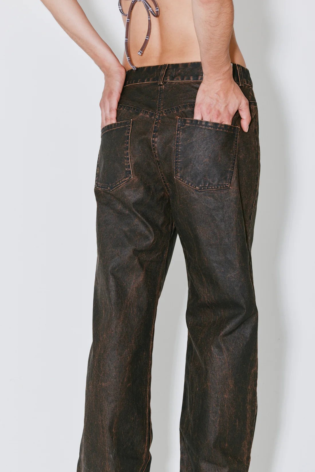 Façon Jacmin - Peterson Pants Brown Wax - Jupes et Pantalons - 62046231