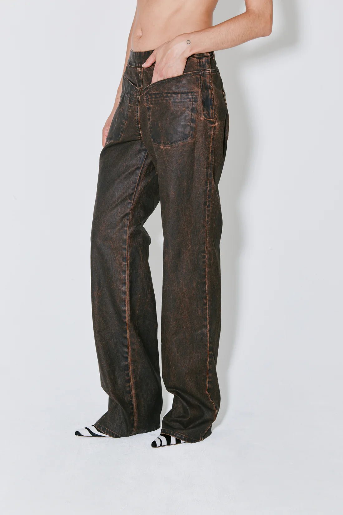Façon Jacmin - Peterson Pants Brown Wax - Jupes et Pantalons - 62046231