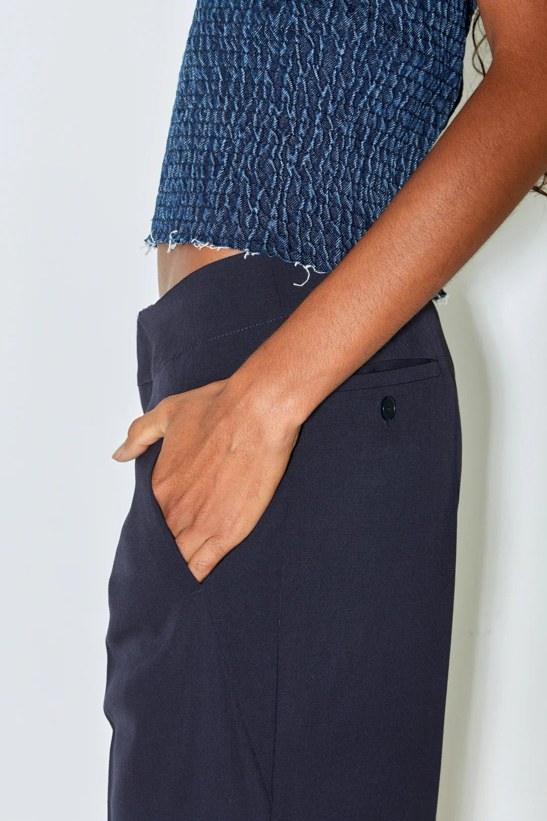 Façon Jacmin - Petra Pants - Dark navy - Jupes et Pantalons - 