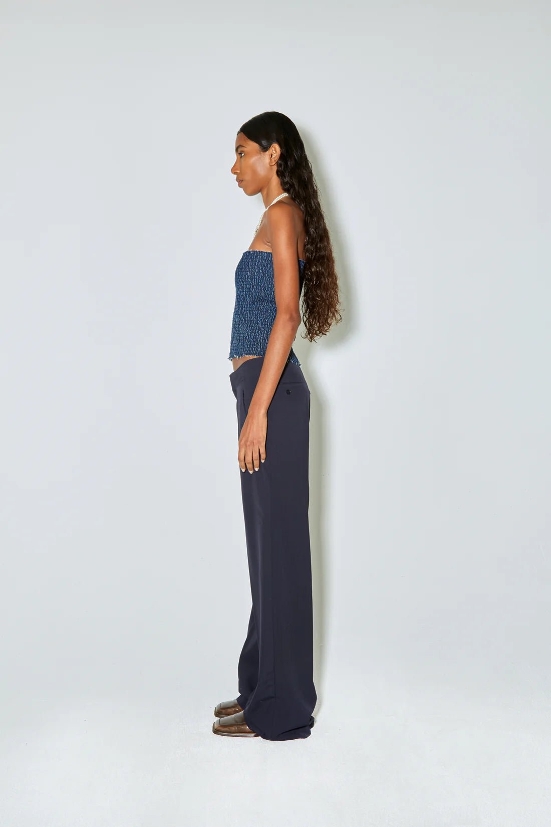 Façon Jacmin - Petra Pants - Dark navy - Jupes et Pantalons - 