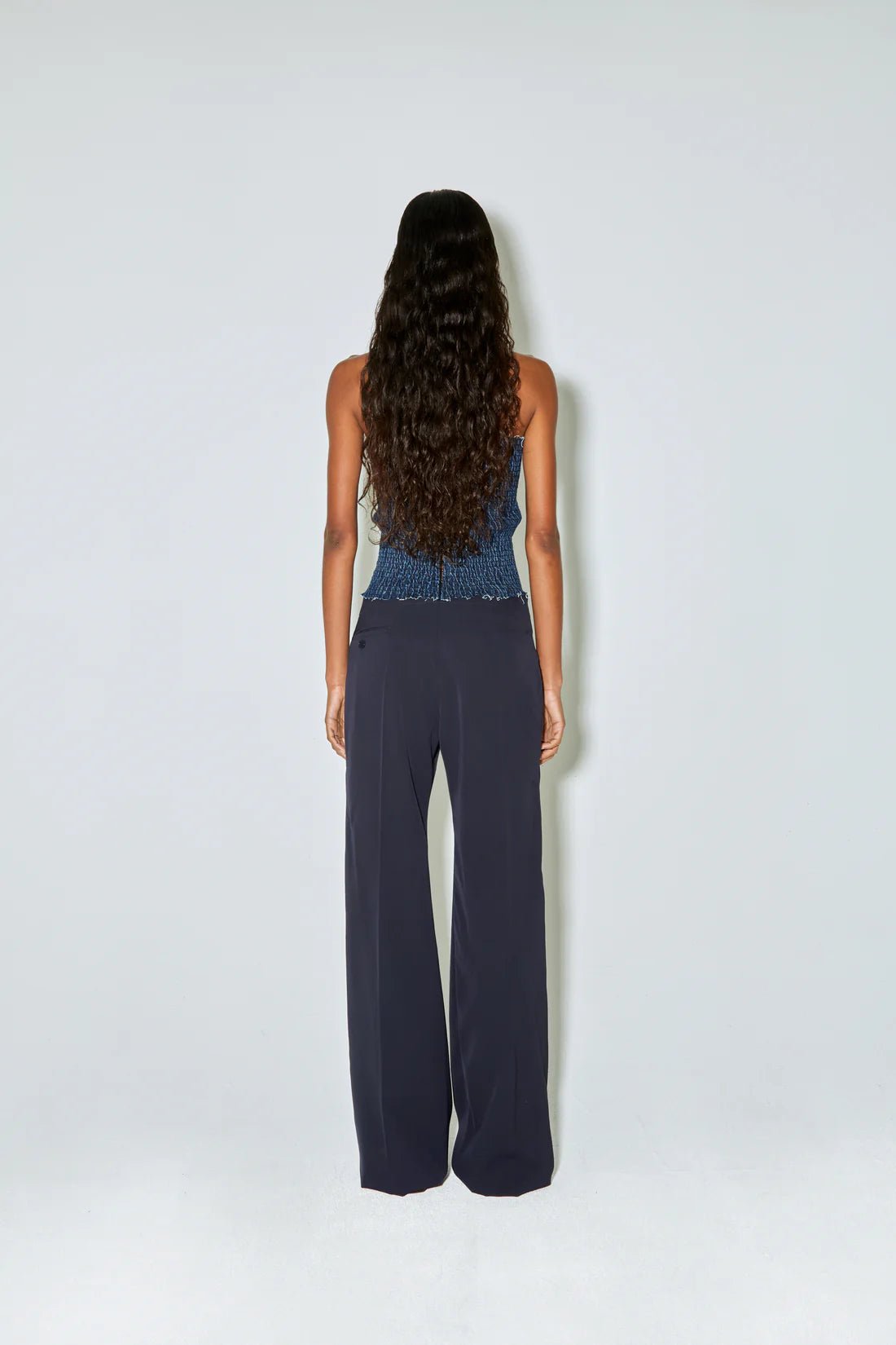 Façon Jacmin - Petra Pants - Dark navy - Jupes et Pantalons - 